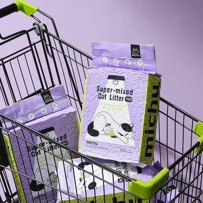 Michu Mixed Tofu Cat Litter, Heavy Duty Flushable Kitty Litter, 5.5Lb/88Oz (3 Pack, Original)