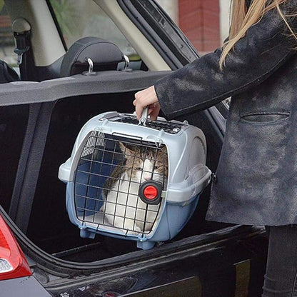 Ferplast Atlas Deluxe 10 Open Cat and Dog Carrier, 34 x 50.7 x 30 cm, Blue