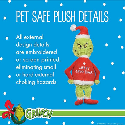 Dr. Seuss: Holiday Merry Grinchmas Grinch Plush Squeaker Toy- 9"
