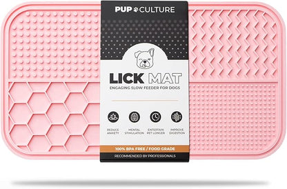 Pup Culture Dog Lick Mat for Dogs, Feeding Pad for Anxious Pets Plus 4 Different Puzzles for Mental Stimulation for Dogs - Supports Mental, Dental, and Digestive Health, Bite Resistant and Heavy Duty