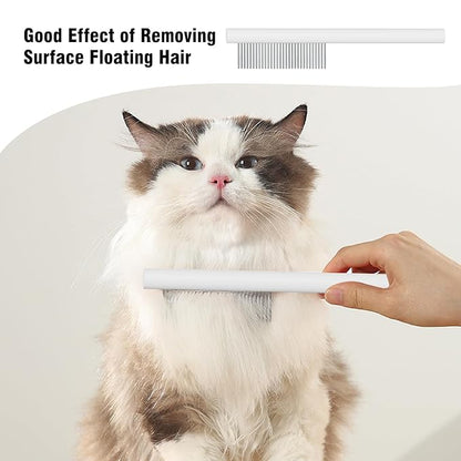 Cat comb dog comb, Pet Comb for Grooming Logh Haired Dog and Cat Comb, Removes and Prevents Matted Fur Brush, Stainless Steel Teeth Grooming Comb for Pet Cleaning Styling Hair