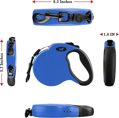 Tuff Pupper Heavy Duty Retractable Dog Leash | 16 ft Dog Leash with Reflective Stitching for Nighttime Safety | One Button Lock and Release | Comfortable Hand Grip | for Dogs Up to 120 lbs