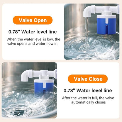 PAUQEWIE 2Gal Automatic Dog Water Bowl Dispenser Auto Fill Dog Waterer Outdoor Livestock Water Trough Drinking Feeder for Large Breed Dogs Chicken Cat Horse Poultry Farm Animal