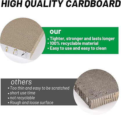 PatiencET Cat Scratcher Cardboard 5 PCS Cat Scratch Pad Reversible Scratcher Texture Design Durable Cat Scratching Pad