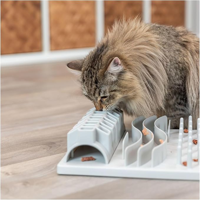 TRIXIE Fun Board Strategy Game for Cats, Puzzle Toy, Treat Dispenser, Interactive Play, Mental Stimulation