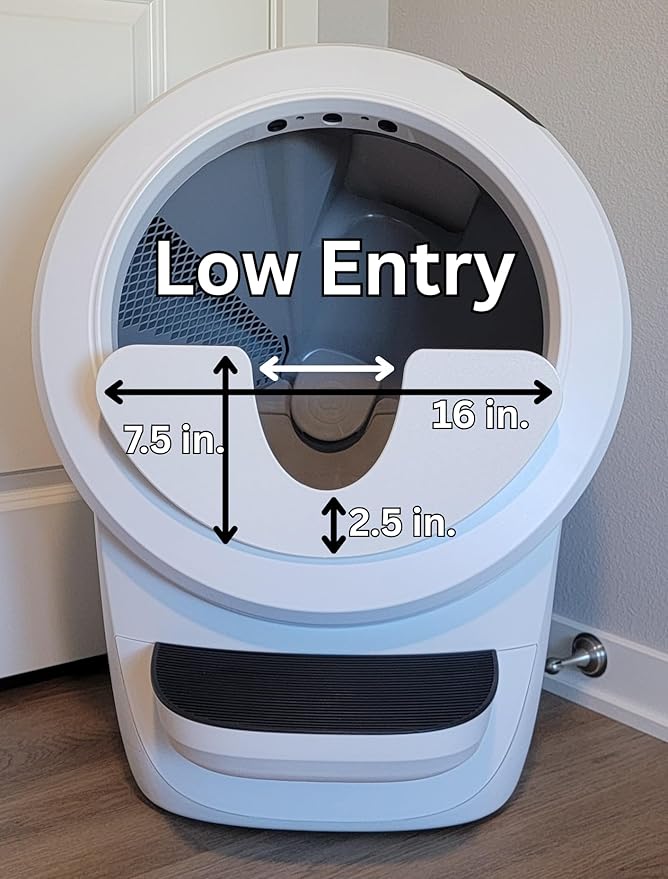 Low Entry Max Shield for Litter-Robot 4: Anti-Flicking, Single Part (Black Low Entry w/Leveler)