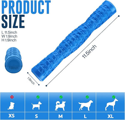 Dog Squeaky Toys Interactive Dog Toys for Aggressive Chewers Tough Rubber Chew Toys for Medium/Large Breed, Indestructible Puppy Chew Toys for Teething (Blue)
