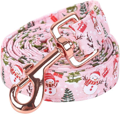 Dog Leash, Christmas Dogs Leashs Christmas Tree Print Heavy Duty Adjustable Dog Leash for Small Girls Dogs