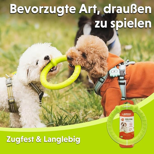 LaRoo Dog Flying Ring Toys, Floating Flying Disc ABS Durable Interactive Chew Toys for Training Outdoor Playing Puppy Medium Large Dogs (Small Green/18cm)