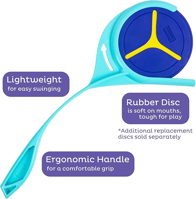 Outward Hound FlyFetch Disc Launcher Dog Toy, Launches Up to 3X Farther, Ergonomic Handle, Durable Rubber Disc, All Breeds
