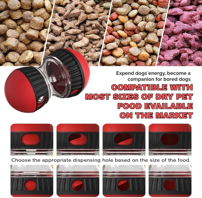 Ball Interactive Dog Toy, Food Adjustable Dispensing Dog Toy Kibble, Treats Small Big Breed, Interactive Bowl and for Dogs Puppy Puzzle Toys Large, Pets Memory Activity, Easter Treats pet Games
