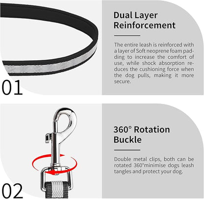 Hands Free Dog Leash, 4.2 FT-9 FT Multifunctional Crossbody Waist Leash for Dogs Walking Reflective Heavy Duty Running Dog Leashs for Medium and Large Dogs Walking,Jogging,Running,Training