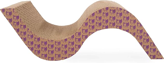 SmartyKat Super Scratcher+ Scroll Wide Corrugate Cat Scratcher with Catnip Infusion Technology, Stimulating for Cats & Kittens, Recycled Material, Brown