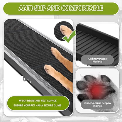 Dog Ramp for Cars SUV Truck-17.3x71in Heavy Duty Foldable Wide Outdoor Pet Stairs with Non-Slip Surface Portable Folding Design for Large Dogs Up to 250lbs (63" L x 17.3" W)