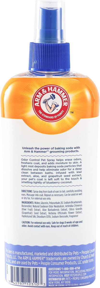 Arm & Hammer for Pets Odor Control Spray for Dogs, Blueberry Coconut, Odor Eliminating Dog Spray, Dog Deodorizer, 8 Fl Oz
