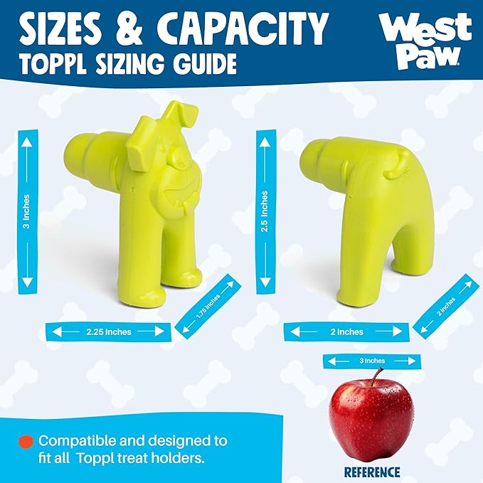 WEST PAW Toppl Stopper Insert Accessory for Toppl Dog Treat Toy – Keeps Toy Steady and Upright for Filling and Freezing, Mess-Free Treat Prep, Dishwasher Safe, Made in USA - Granny Smith Green