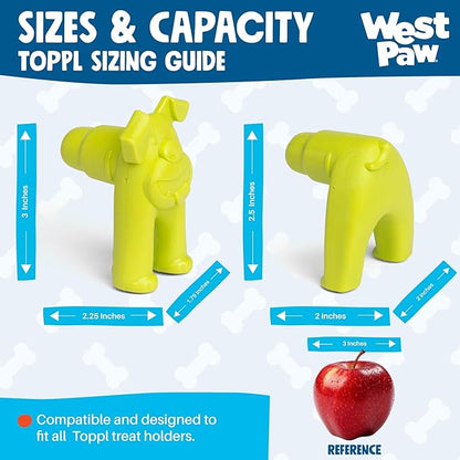 WEST PAW Toppl Stopper Insert Accessory for Toppl Dog Treat Toy – Keeps Toy Steady and Upright for Filling and Freezing, Mess-Free Treat Prep, Dishwasher Safe, Made in USA - Granny Smith Green