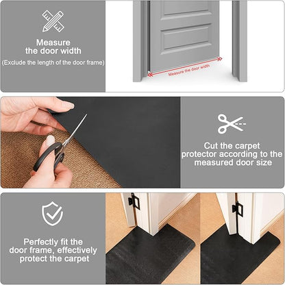 Uross Carpet Protector for Pets - 3.6FT Black Cat Carpet Protector for Doorway, Anti Scratch Under Door Cat Scratch Protector Mat