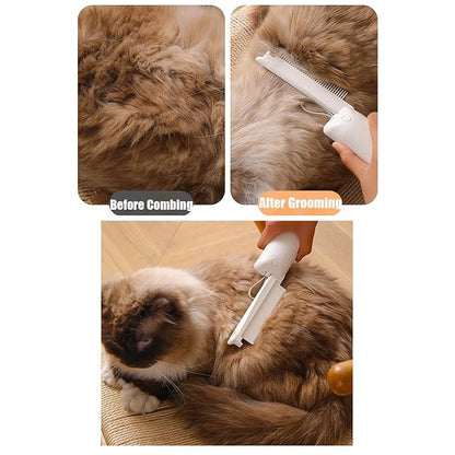 Collapsible Pet Hair Comb,3 In 1 Multifunctional Pet Grooming Brush Pet Hair Comb,Professional Grooming Tool For Long And Short Haired Dog,Cat And Other Pets,1Pieces.
