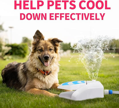 ALL FOR PAWS Outdoor Paw Activated Dog Water Fountain, Step On Dog Water Dispenser, Dog Drinking Fountain with Hose Connector, Cooling Water Sprinkler for Yard, Garden & Lawn