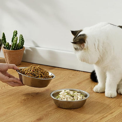 Dog Bowl Large Capacity Dog Bowl Stainless Steel Pet Feeding Bowl Cat and Dog Food Drinking Bowl Metal Feeding Bowl