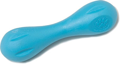 WEST PAW Zogoflex Hurley Dog Bone Chew Toy – Floatable Pet Toys for Aggressive Chewers, Catch, Fetch – Bright-Colored Bones for Dogs – Recyclable, Dishwasher-Safe, Non-Toxic, Small, Aqua