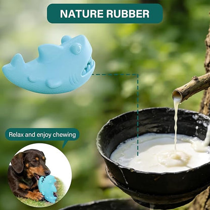 Treat Dispensing Dog Toys for Aggressive Chewers – Durable Natural Rubber Chew Toys for Medium/Large Dogs, Interactive Enrichment Toy Relieves Boredom, Anxiety & Cleans Teeth, Dishwasher Safe