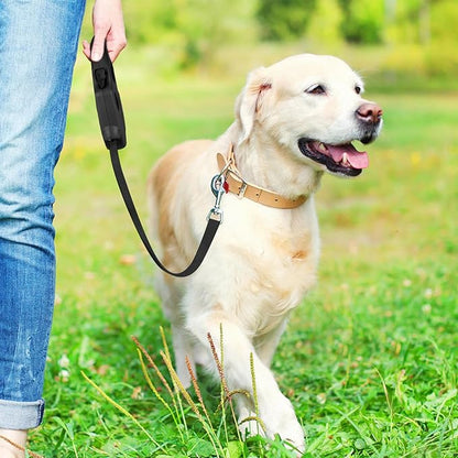 Retractable Dog Leash, 16ft Dog Walking Leash for Small Dogs up to 77lbs, Non-Slip Handle - Black