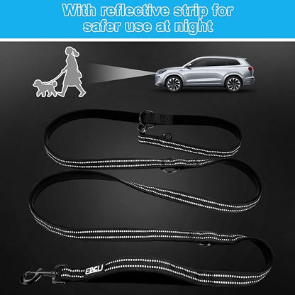 ETACCU Hands Free Dog Leash, Multifunctional Crossbody Dog Leash with Adjustable Length 6-9FT, Tangle Free Reflective Waist Leashs for Medium and Large Dogs