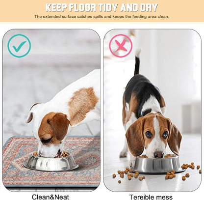 Dog Food Mat for Floors Waterproof Quick Dry Pet Placemat Cat Feeding Bowls Mats for Food and Water, Eco-Friendly Dog Accessories Diatomite Pets Supplies 12" X 20"