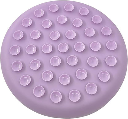 Slow Feeder Dog Bowl, 7.8 x 7.8 inches, Silicone Pet Puzzle Bowl with Suction Base, Foldable (Purple)