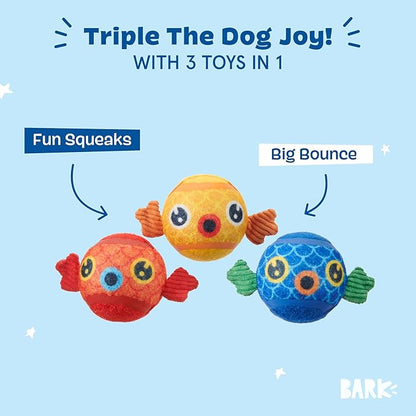 Barkbox Dog and Puppy Toy Guppies Trio of Tennis Balls for Tough Chewers, Fun Fetch and Perfect for Playful Pups, Durable, Engaging and Entertaining, Dog Toys to Keep Them Busy