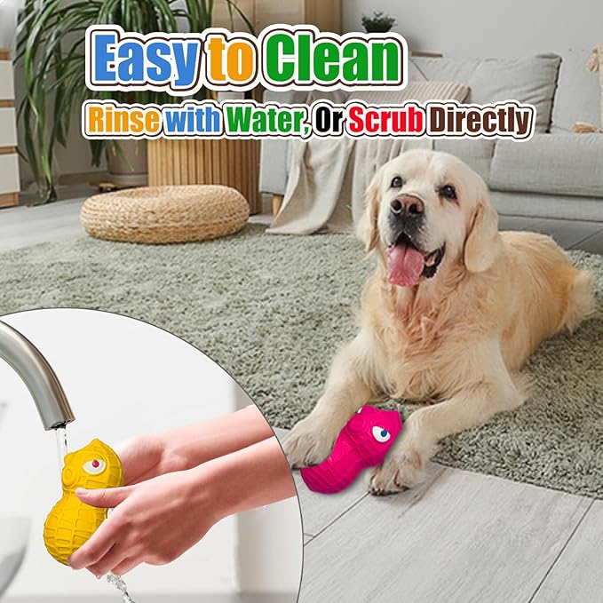 Latex Squeaky Dog Toys for Large Dogs – Natural Latex Dog Squeaky Balls for Dogs Big, Soft Rubber Dog Squeak Toys with Squeaker, Interactive Fun for Indoor & Outdoor Play