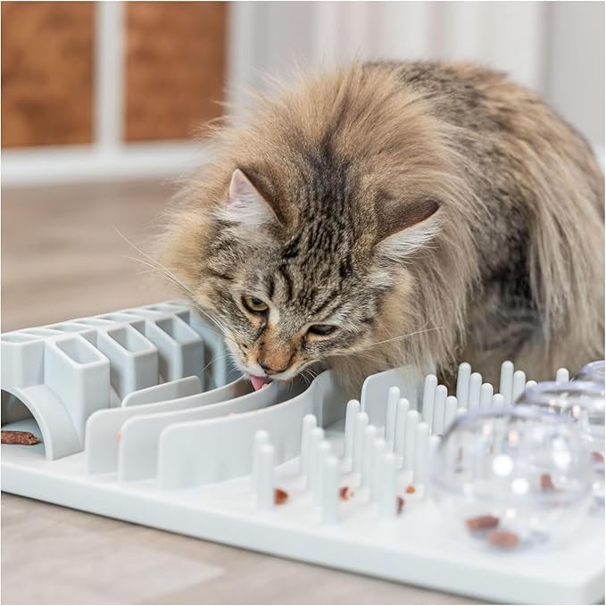 TRIXIE Fun Board Strategy Game for Cats, Puzzle Toy, Treat Dispenser, Interactive Play, Mental Stimulation