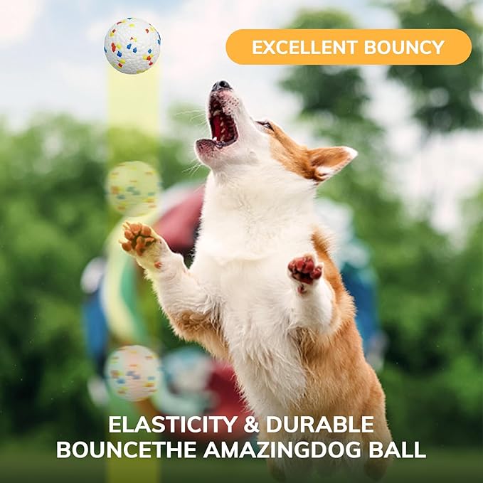 8 Pack Dog Balls, Dog Toy Balls 2.28'' - Indestructible Dogs Ball for Aggressive Chewers, Small Tennis Ball for Dogs(Small/Medium), Fit Same Listing Automatic Launcher Only ETPU Material