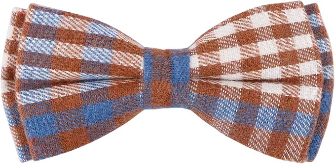 Faleela Soft &Comfy Bowtie Dog Collar,Detachable and Adjustable Bow Tie Collar,for Small Medium Large Pet (Medium (Pack of 1), Blue and Whit)