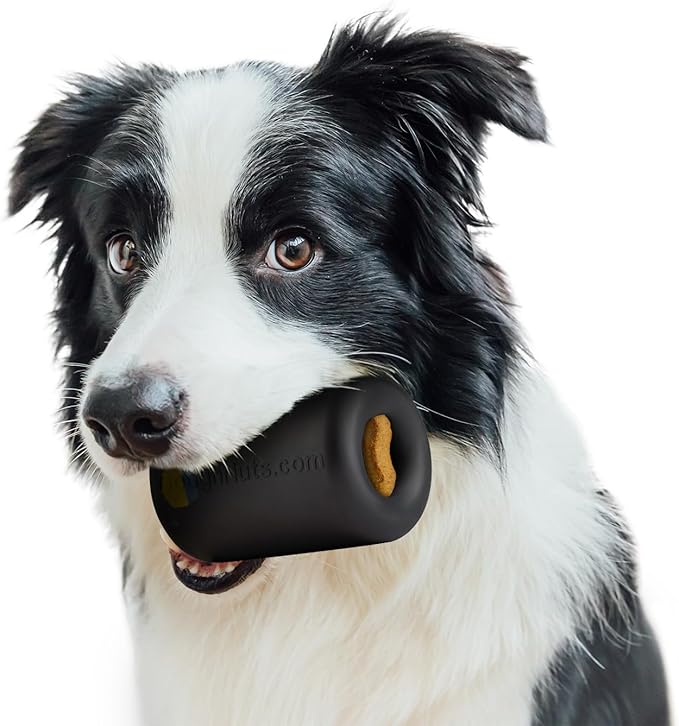 Goughnuts Work to Eat Dog Treat Toy – Virtually Indestructible Rubber Treat Dispensing Dog Toys for Aggressive Chewers, Mental Enrichment Feeder and Fillable Chew for Large Dogs, Freezable, USA Made