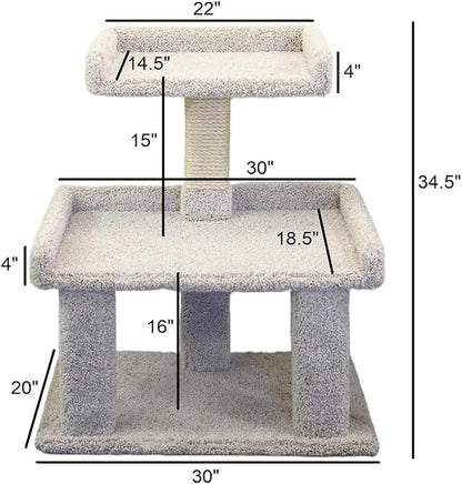 Maykoosh Southwestern Sanctuary Maine Coon Perch with Extra-Large Cushioned Platform Heavy-Duty Sisal-Wrapped Support Posts and Reinforced Wooden Base Designed for Large Cats to Lounge Climb and Scrat