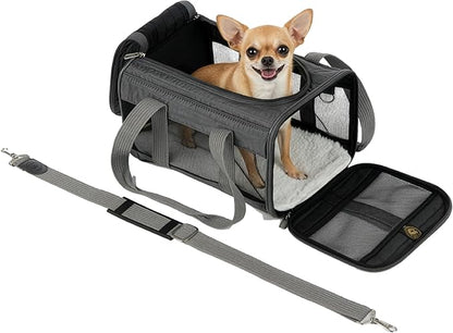 Sherpa Original Deluxe Travel Pet Carrier, Airline Approved & Guaranteed On Board - Charcoal Gray, Small