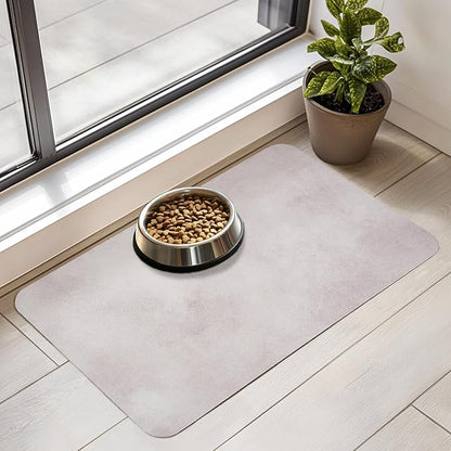 Dog Food Mat for Floors Waterproof Quick Dry Pet Placemat Cat Feeding Bowls Mats for Food and Water, Eco-Friendly Dog Accessories Diatomite Pets Supplies 12" X 20"