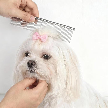 6 Pcs Pets Grooming Comb Kit for Small Dogs Tear Stain Remover Comb Dog Face Combs for Eye Cleaning Gentle Grooming Tool Dematting Tool for Cats Dogs Remove Knots Stains Crust Mucus