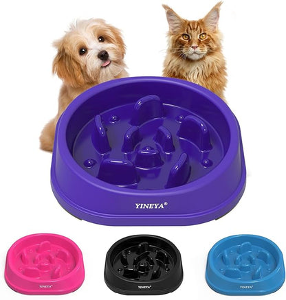 Anti-Choking Slow Feeder Dog Bowls Small Size Dog, Slow Feeder Cat Bowl, Supplies and Puzzle for Pet