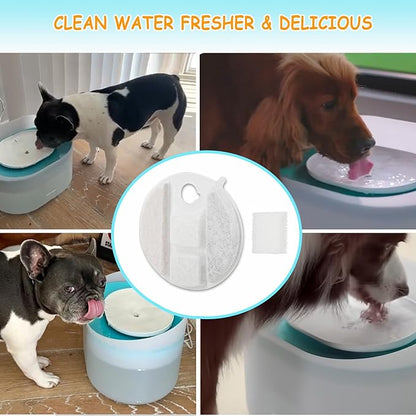 12 Pack Dog Water Fountain Replacement Filters for Petlibro Capsule Dog Fountain PLWF008,Pet Water Fountain Filter with Replacement Pre-Filter Pump Sponges.