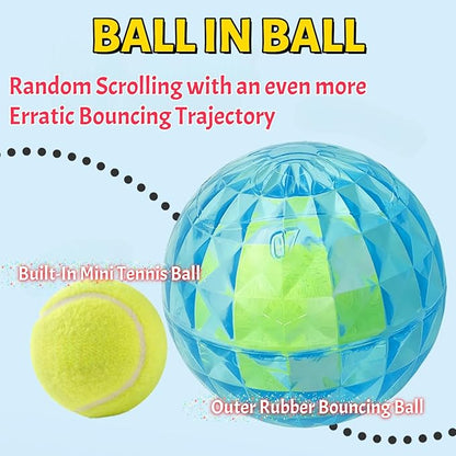 Squeaky Balls for Dogs, 3-Pack – Durable Dog Squeaky Toys, Interactive Tennis Balls for Small & Large Dogs, Pet Chew Toys for Aggressive Chewers, Giggle Ball Sound Toy for Puppy Play