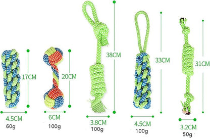 Dog Toys Flying Disc Rope Toy Chew Toys 2 Pack for Dogs Flying Discs Training Cotton Rope-Dog Toy Pack Set DT1-2P