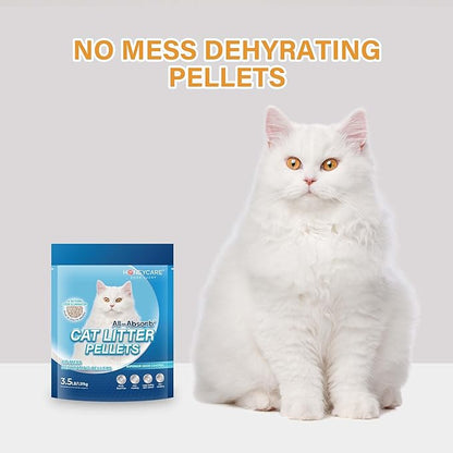 Honey Care All-Absorb Cat Litter Pellets, Zeolite, Long-Lasting Odor Control Non-climping Litter, 3.5 Lbs Pack