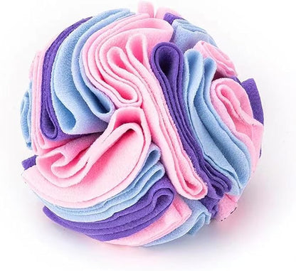 Pet Sniffing Ball,Snuffle Ball Dog Puzzle Toys Treat Ball for Large Medium Small Dogs Machine Washable (Color of Macaron)