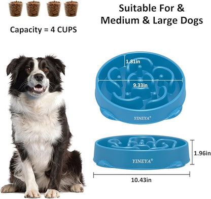 4 Cups Slow Feeder Dog Bowls Large Breed, Anti-Choking Pet Supplies, Maze Dog Food Bowl, Puzzle Feeder That Slow Down Eating