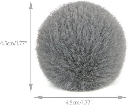 CHIWAVA 24PCS 1.8" Catnip Furry Cat Toys Ball Soft Pom Pom Balls Kitten Chasing Quiet Play Assorted Color