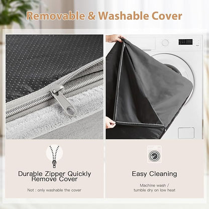 WNPETHOME Orthopedic Big Dog Beds Large Sized Dog, Waterproof Extra Large Dogs Bed with Removable Washable Cover, Multi-Needle Quilting Dogs Crate Bed
